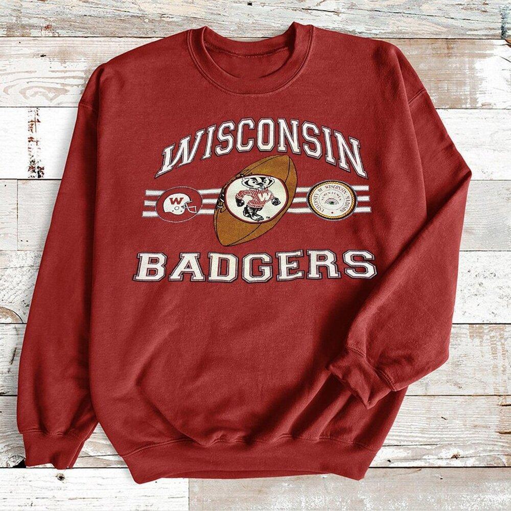 80S University Of Wisconsin Badgers Madison Ncaa College Sweatshirt